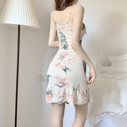 Summer Lace Trim Sleepwear with Pads