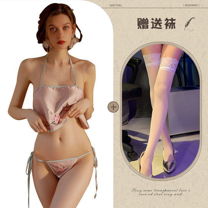 Embroidered Bustier Set