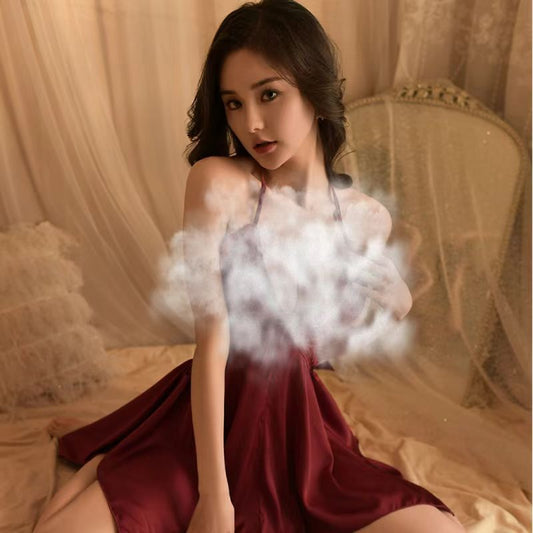 Silk Robe at Chemise Set 