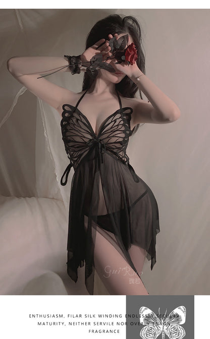 Butterfly Sheer Lingerie Nightgown