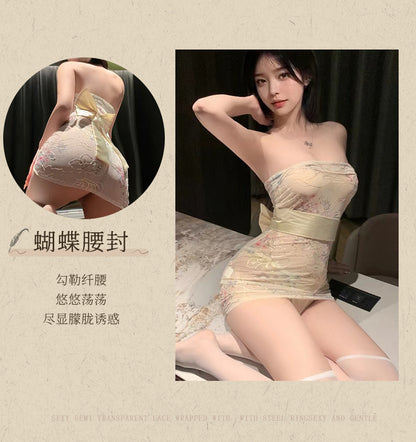 Embroidered Kimono Dress