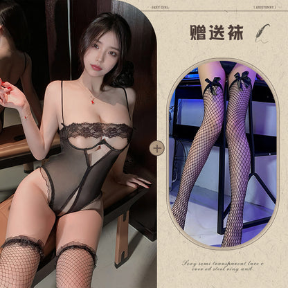 Push-up Open Crotch Teddy