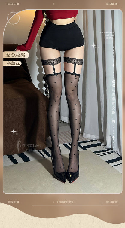 Heart Garter Stockings