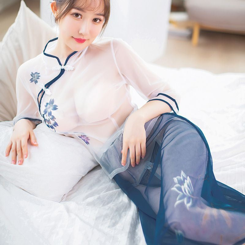 Sheer Qipao Dress