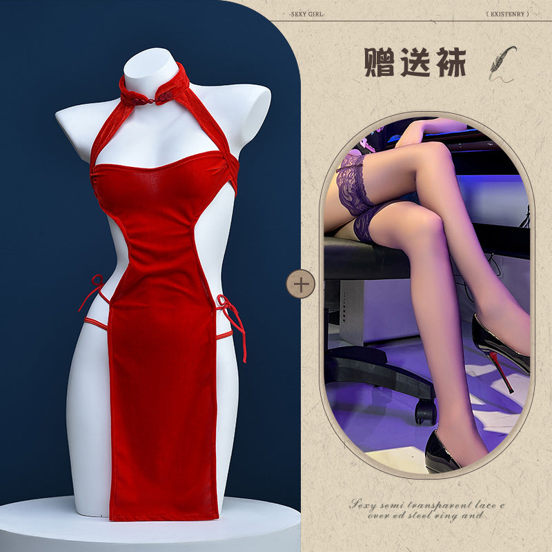 High-Slit Qipao Teddy