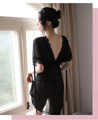 Plus Size Sheer Mesh Babydoll