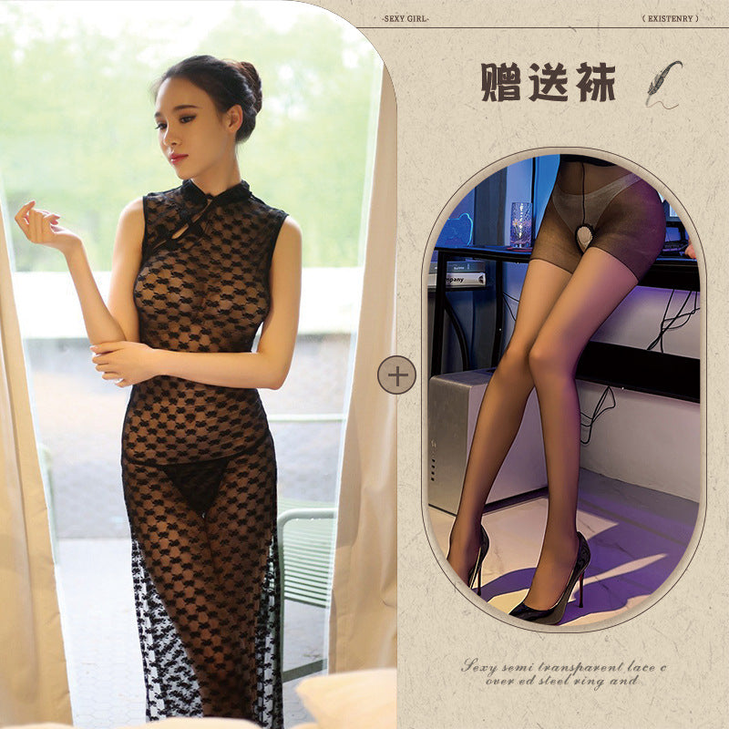 Sheer Qipao Dress