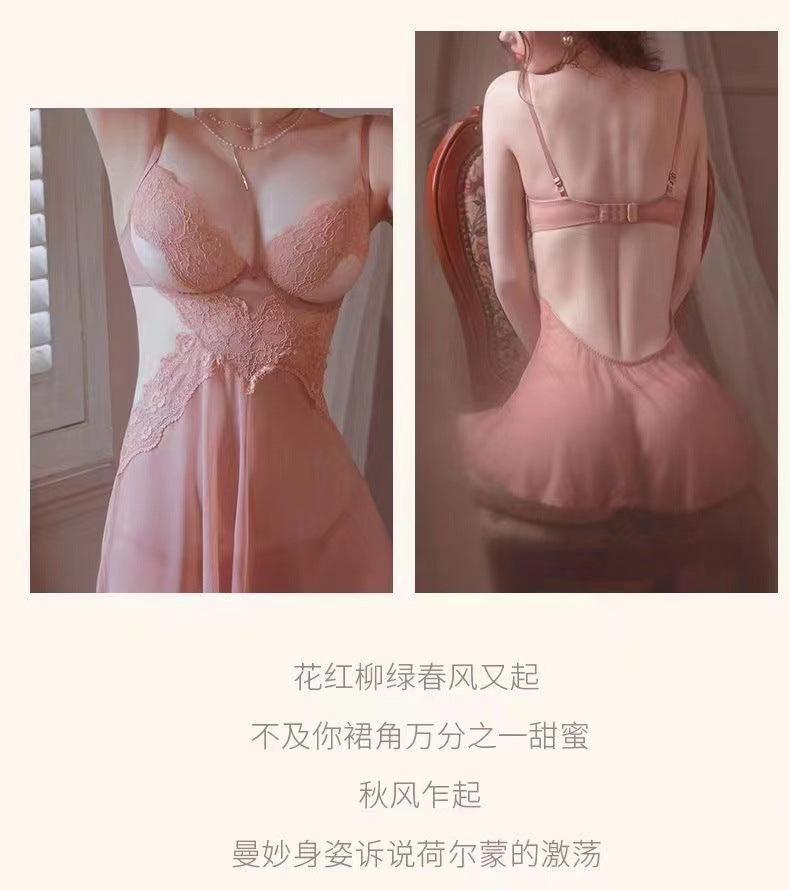 Sexy Women's Pajamas Lace Slim Strap Home Nightdress