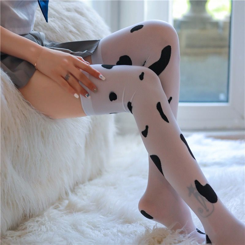 Cow Print Stockings