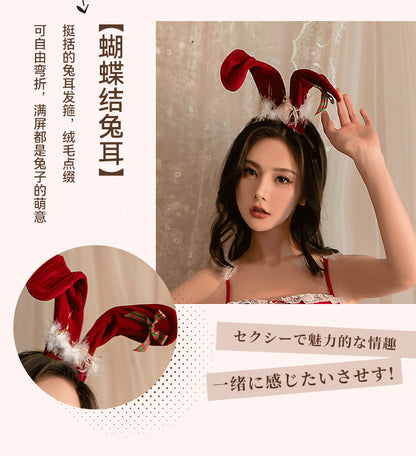 Embroidered Christmas Bunny Lingerie