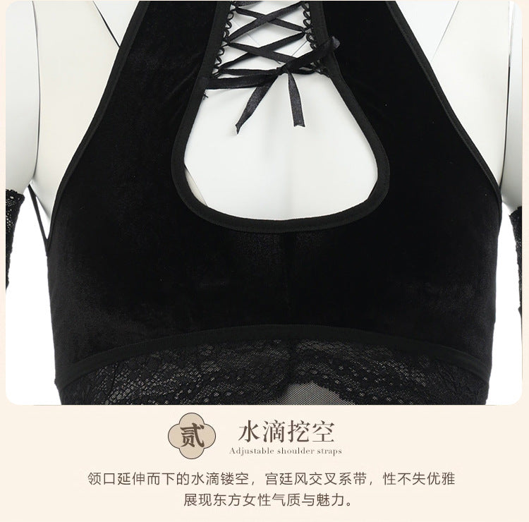 Slit Cheongsam Roleplay Costume Set