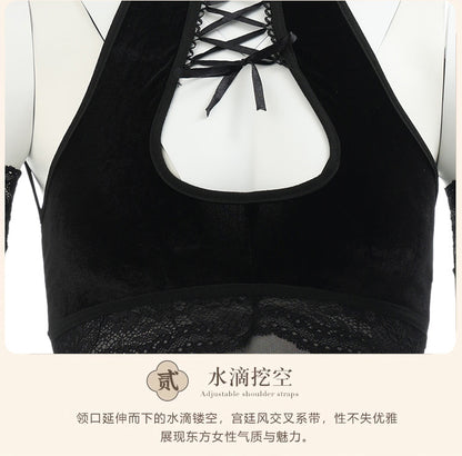 Slit Cheongsam Roleplay Costume Set