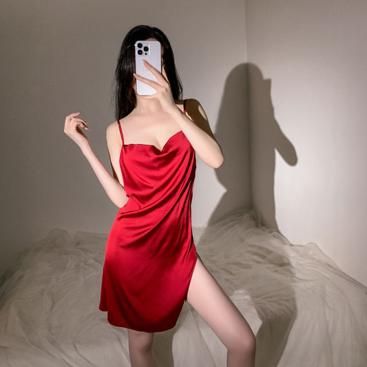 Silk Slit Chemise 