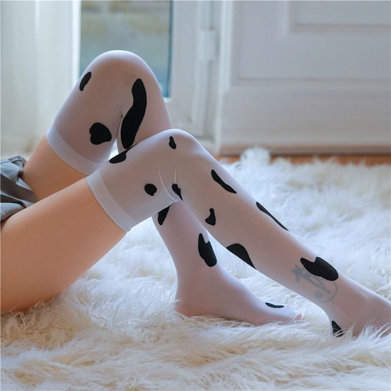 Cow Print Stockings