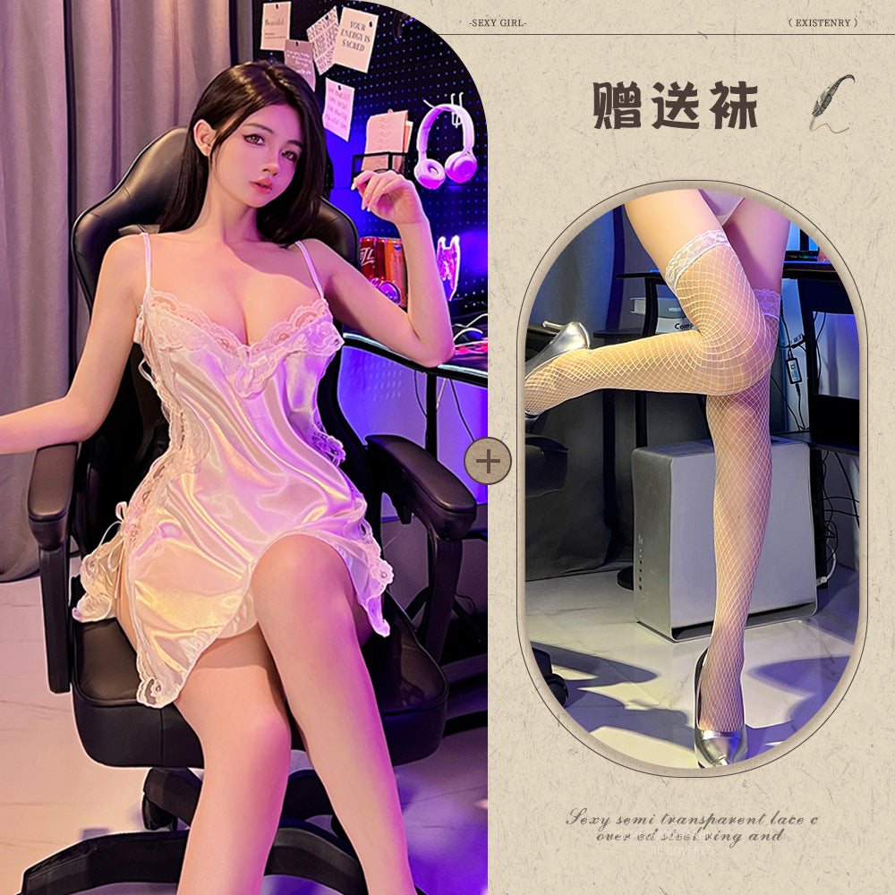 Silk Slit Nightdress