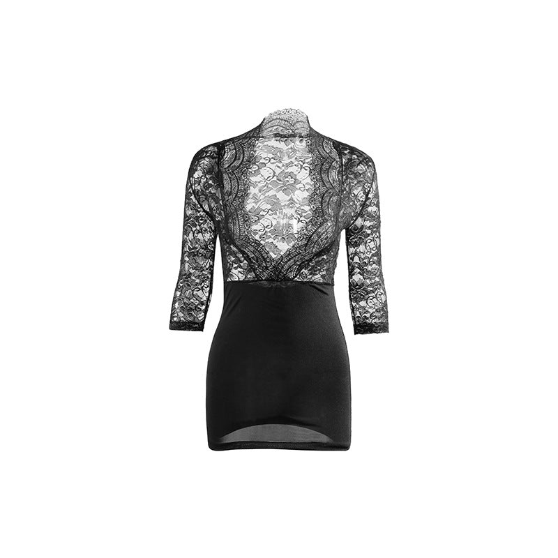 Sexy Lace Suit Hip SkirtSee-through Nightclub Passion Pajamas