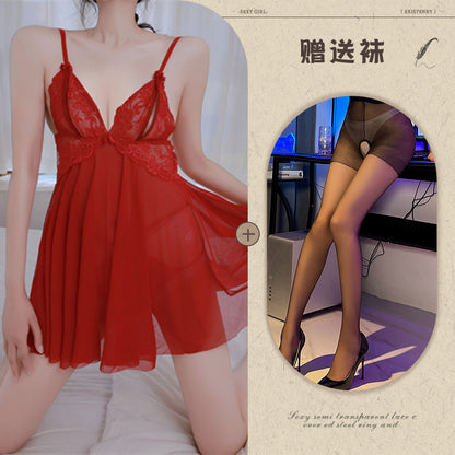 Sheer Open Crotch Teddy