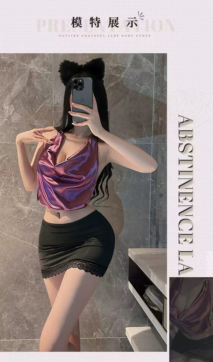 Purple Secretary Dress