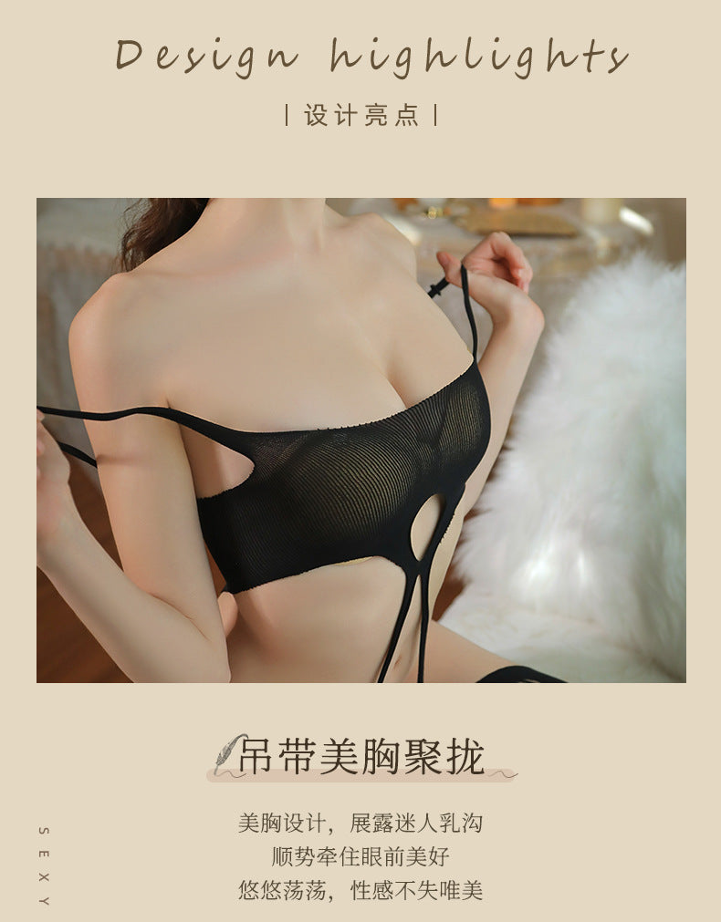 Open Crotch Mesh Teddy