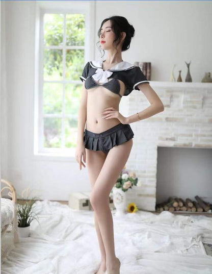 Open-Crotch Mesh Bodysuit