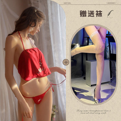 Embroidered Bustier Set