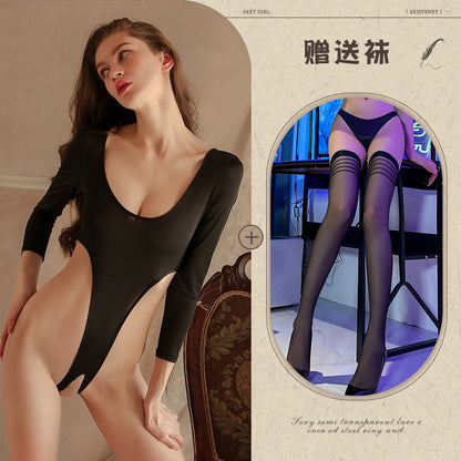 Open Crotch Lace Teddy