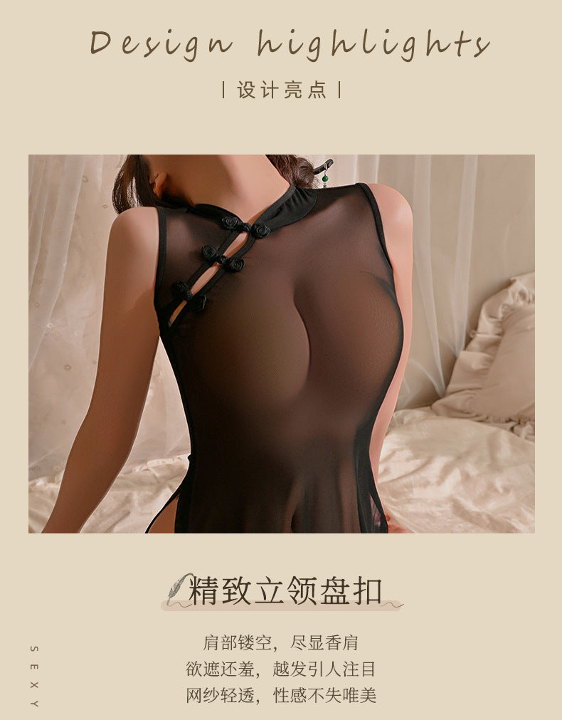 Sheer Qipao Nightdress
