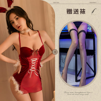 Petite Christmas Lingerie Dress