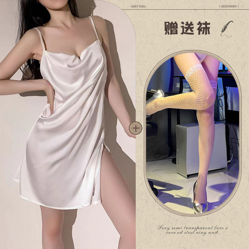 Silk Slit Chemise