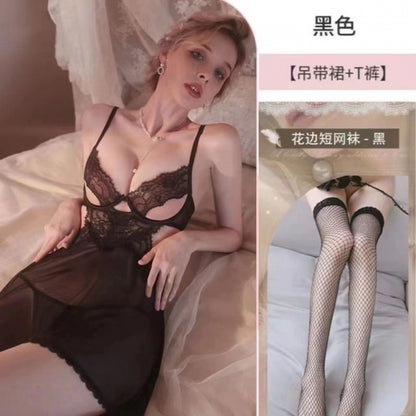 Sexy Women's Pajamas Lace Slim Strap Home Nightdress