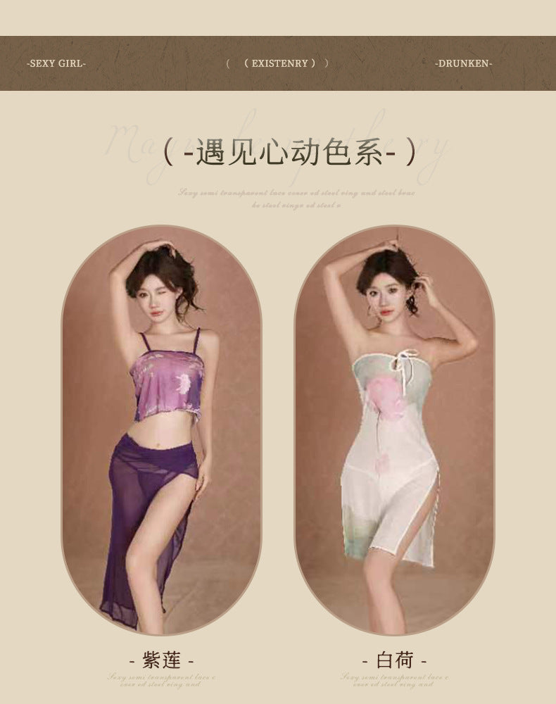 High-Slit Chiffon Dress