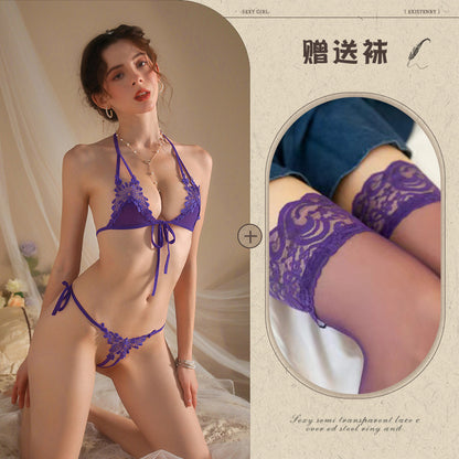 Open Crotch Bikini Set