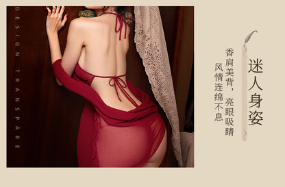 Purple Fishnet Catsuit