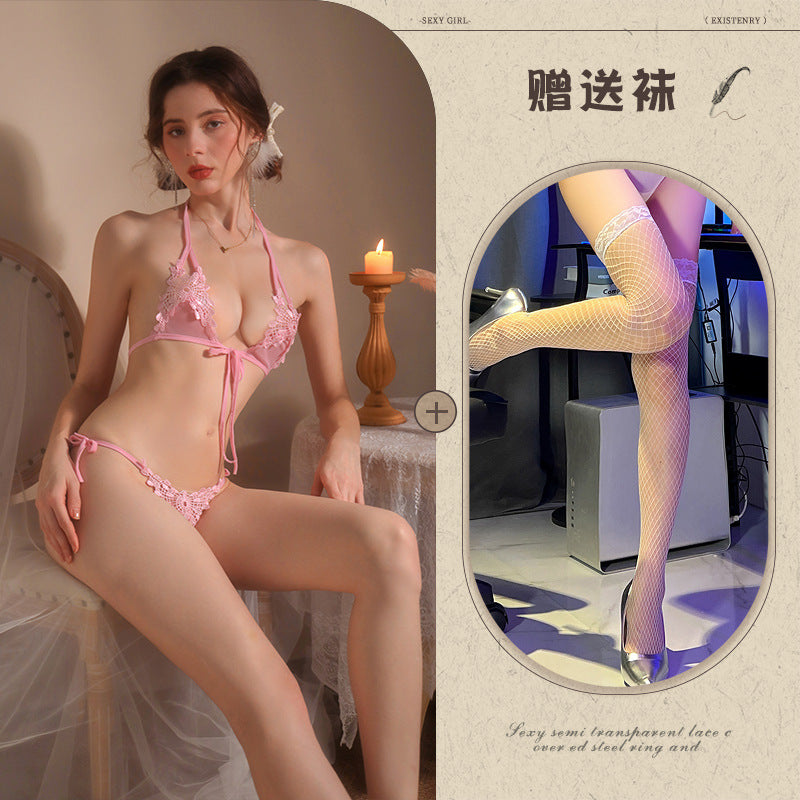 Open Crotch Bikini Set