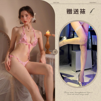Open Crotch Bikini Set