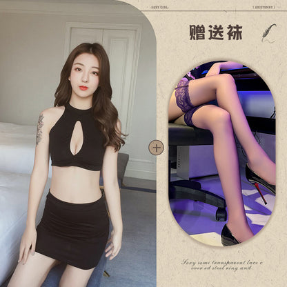 Open-Back Maid Apron