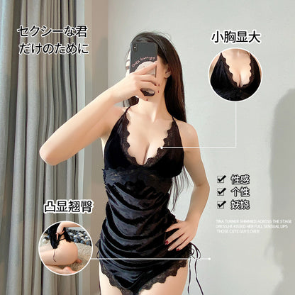 Velvet Tie-front Nightie 