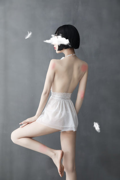 Sheer Backless Nightdress