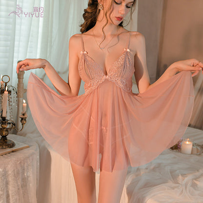 Plus Size Sheer Lace Nightdress