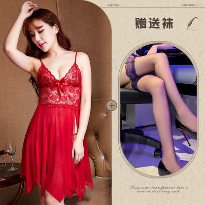 Transparent Panel Nightgown