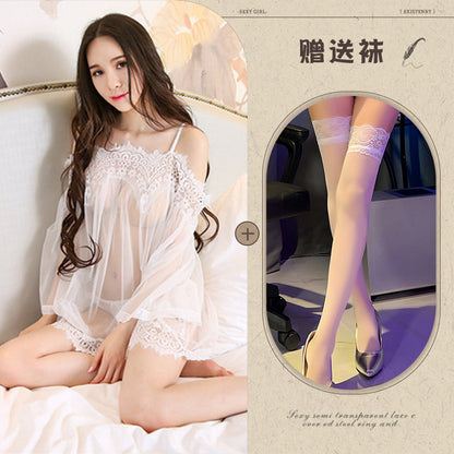 Sheer Off-shoulder Set