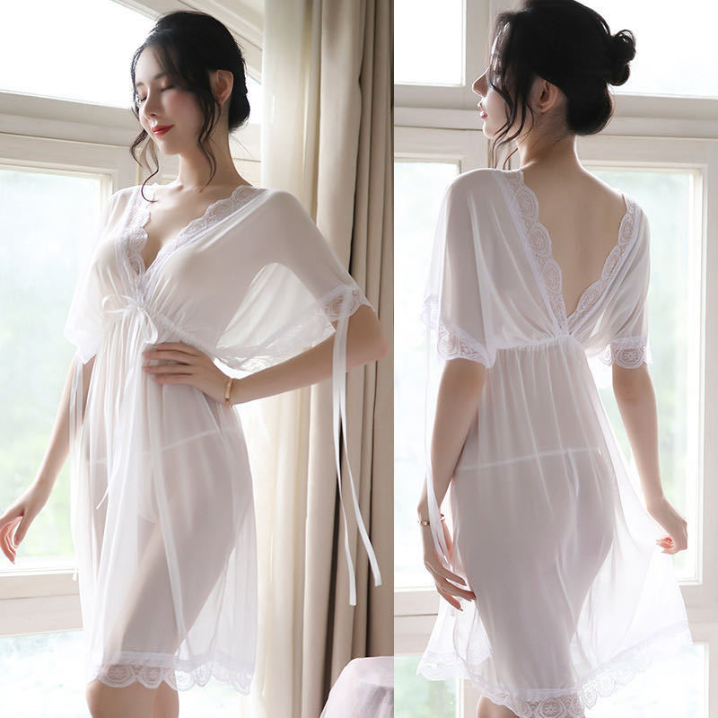 Plus Size Sheer Mesh Babydoll