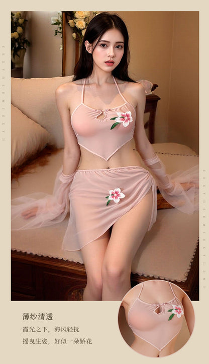 Purple Fishnet Catsuit