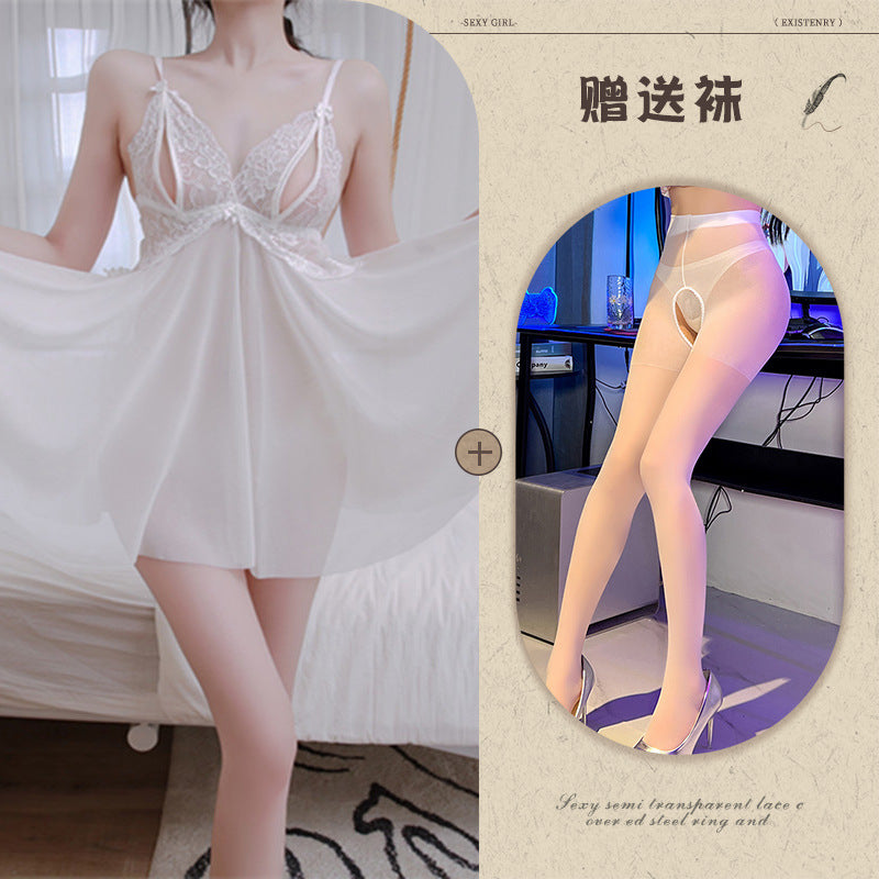 Sheer Open Crotch Teddy