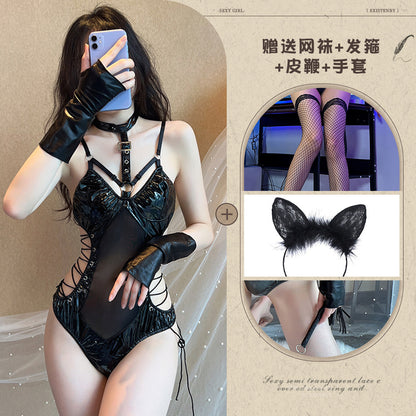PU Bondage Bodysuit