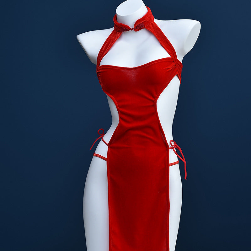 High-Slit Qipao Teddy