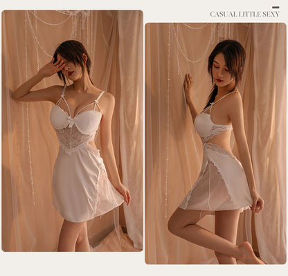 Sheer Satin Lace Nightdress