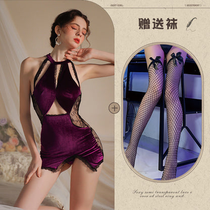 Velvet Qipao Lingerie 