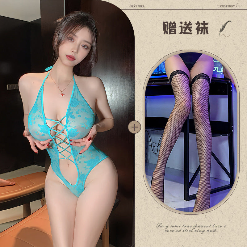 Lace Halter Bodysuit