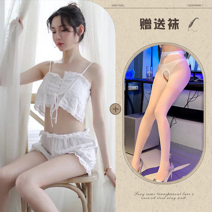 Strapless Lace Teddy Set 